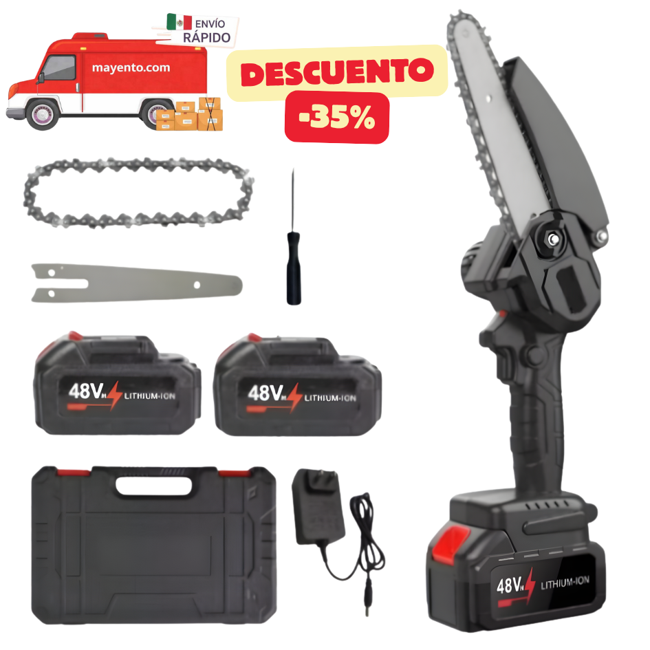 MotoSierra Electrica 2 baterias ESTUCHE