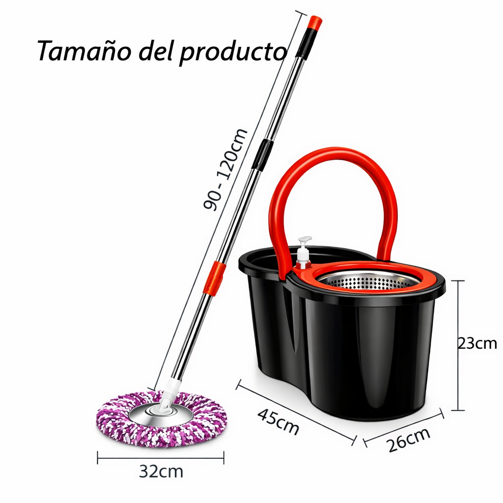 Trapeador Spin Mop Cubeta Centrifugador