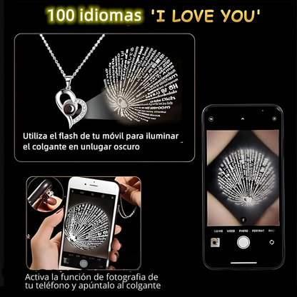 Rosa Eterna En Joyero y Collar TE AMO