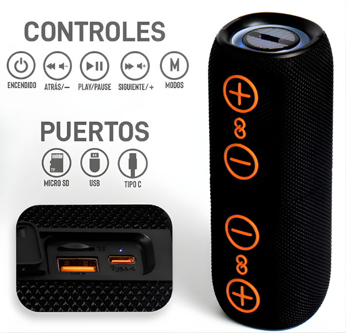 Bocina Bluetooth 2 en 1 Magnetica