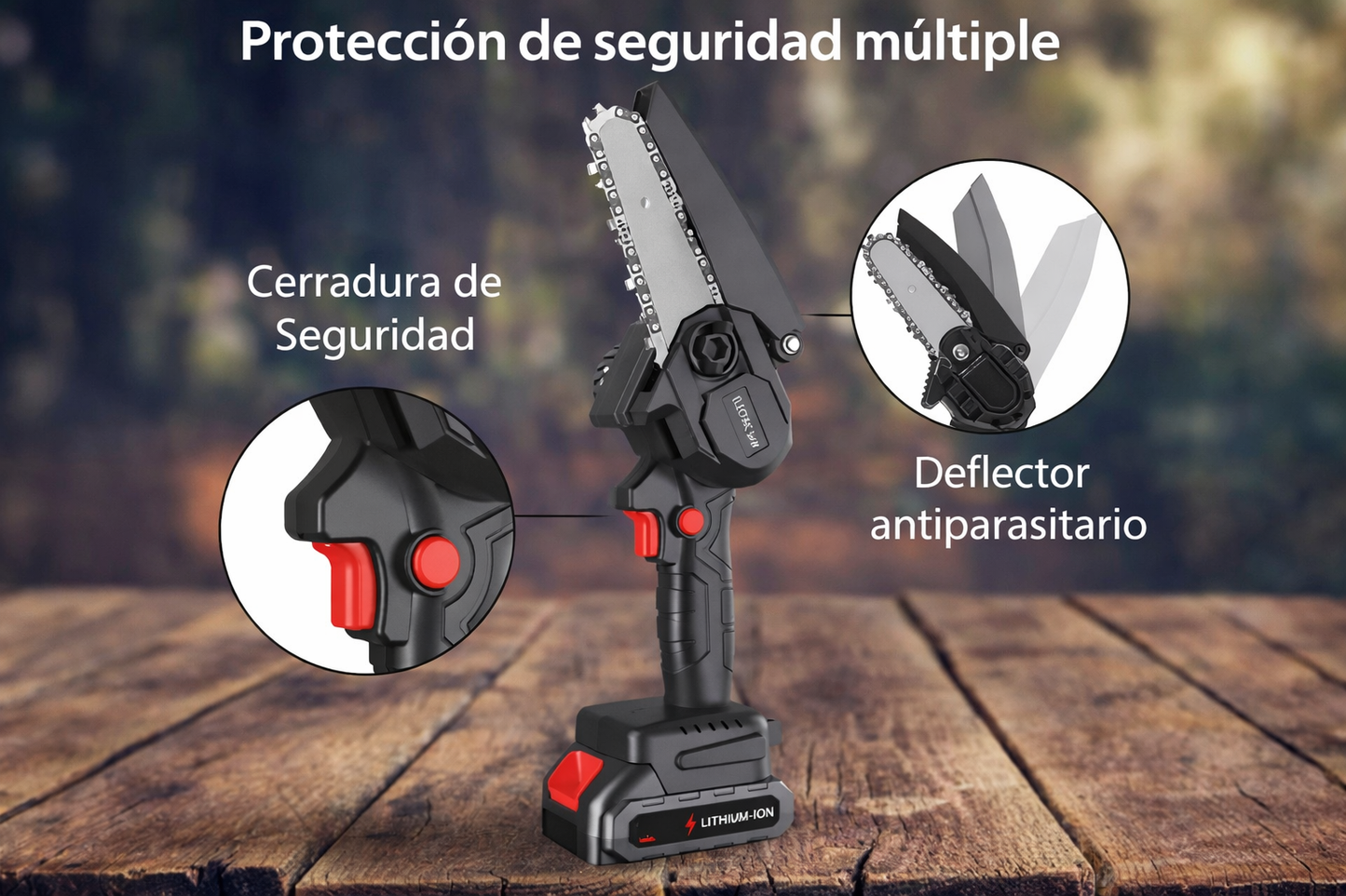 MotoSierra Electrica 2 baterias ESTUCHE