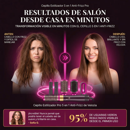 Cepillo Estilizador Pro 5 en 1 ANTI-FRIZZ