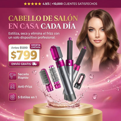 Cepillo Estilizador Pro 5 en 1 ANTI-FRIZZ
